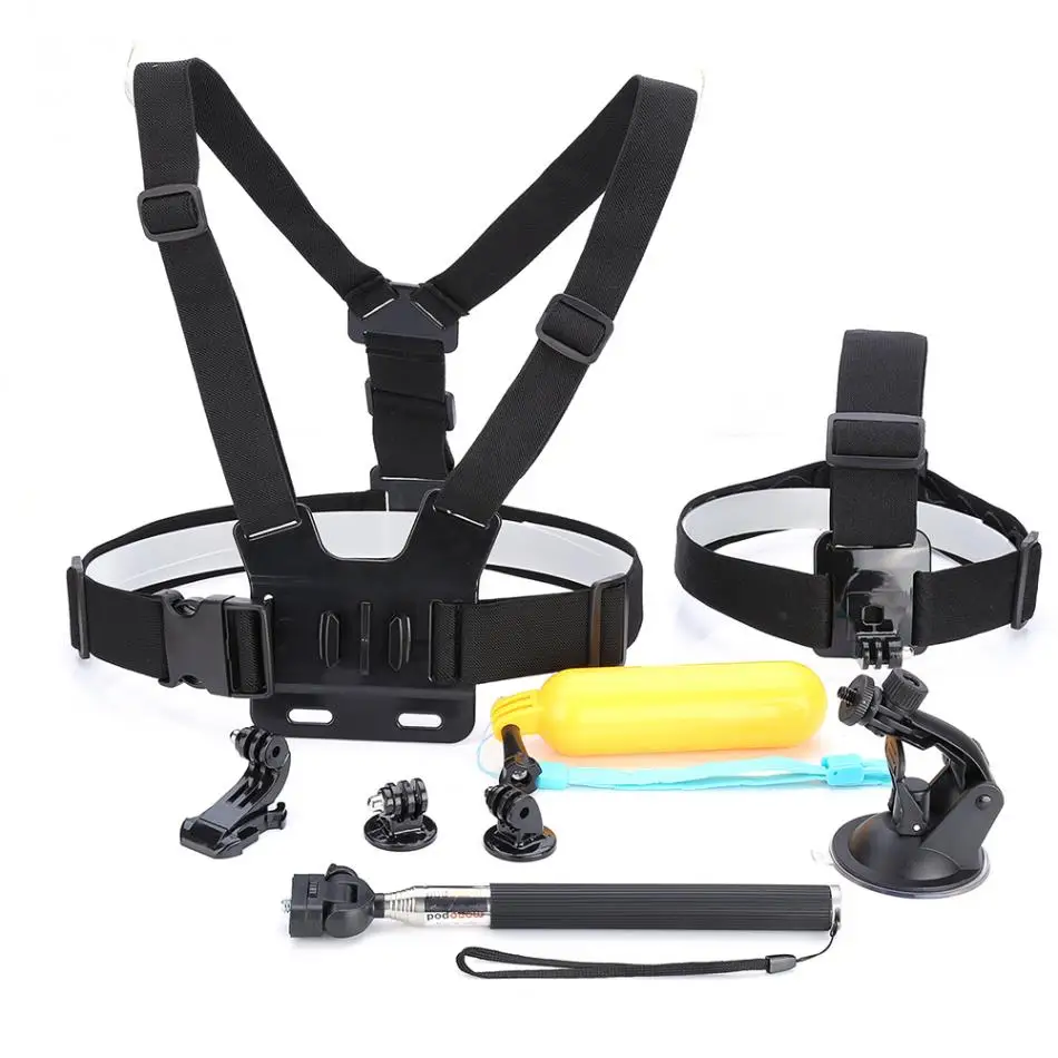 11pcs Universal Camera Accessories Set Flotation Handle Chest Strap For GoPro Hero 5 4 3 3