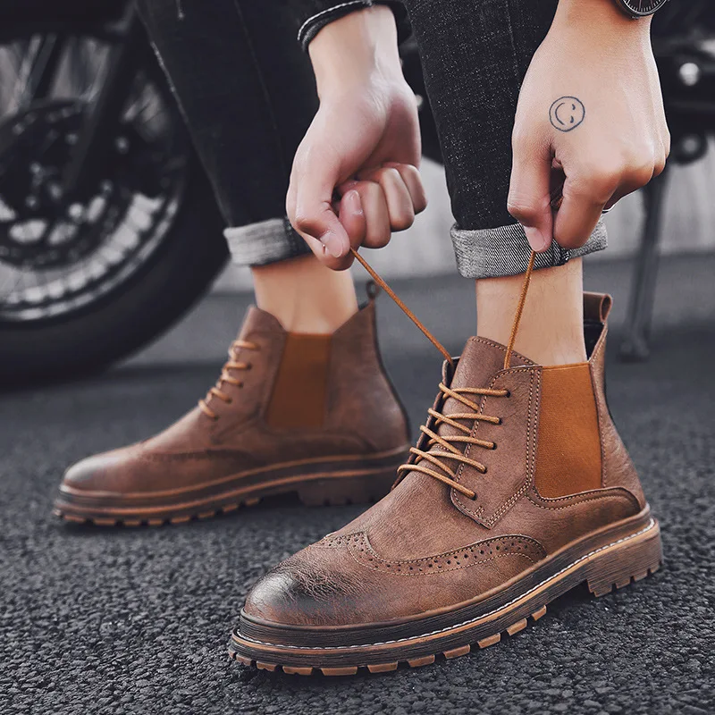 

2019 Leather Hiking Shoes Men Waterproof Shoes Outdoor High Quality Sport Hiking Shoes Men Boots Hunting climbing shoes