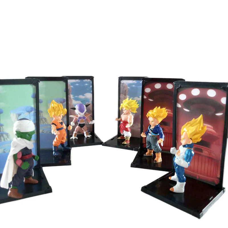 

6PCS/SET Dragonball Z action figures doll 10cm vegeta PVC figurine toys Q edition Brolly Flisa anime model toy Hot
