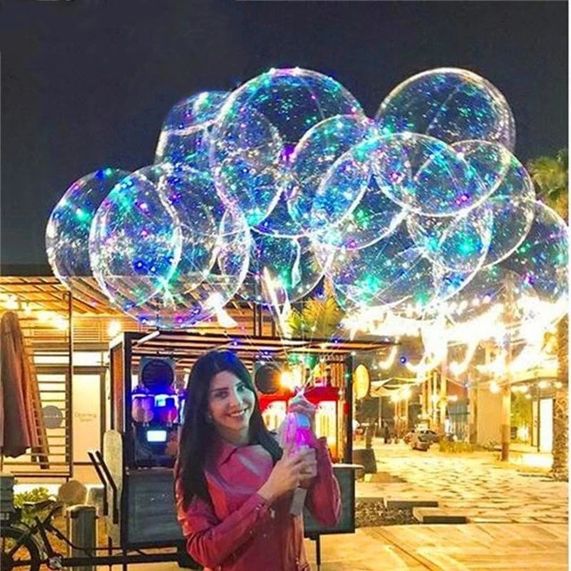 Reusable Luminous LED Balloon Transparent Round Bubble Decoration Party Wedding Christmas Gift | Игрушки и хобби