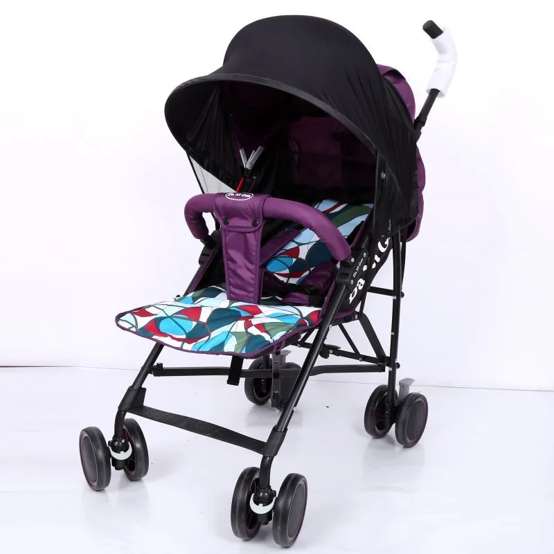 Детская коляска для новорожденных летняя Ультралегкая портативная Солнцезащитная крышка Солнцезащитный козырек четыре колеса складные детские коляски тент автомобиль