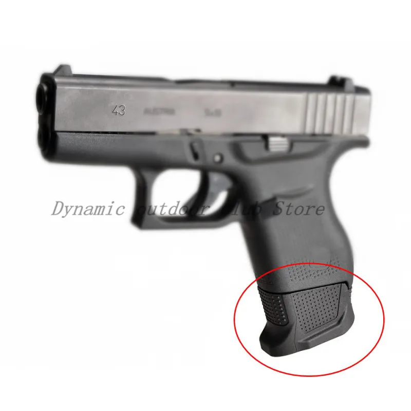 

1 pz Tactical Slip On Cover In Rubber Pad Gun Handle 2 Round Capacity More Than Extended Accessories For Glock 43