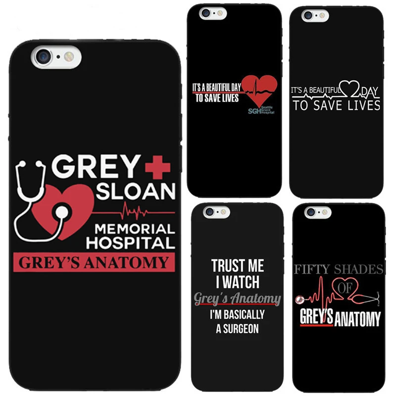 

Soft Silicone Phone case for iPhone 8 7 6 6S Plus X XS MAX XR 10 5S SE Greys Anatomy Quotes Printed Rubber Back Cover