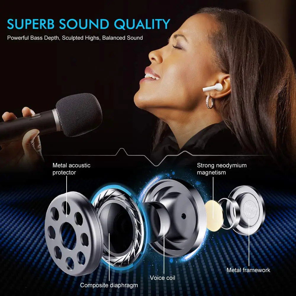YTOM freebuds Bluetooth 5 0 наушники беспроводные чистый звук отличные басы микрофон Eaburds для