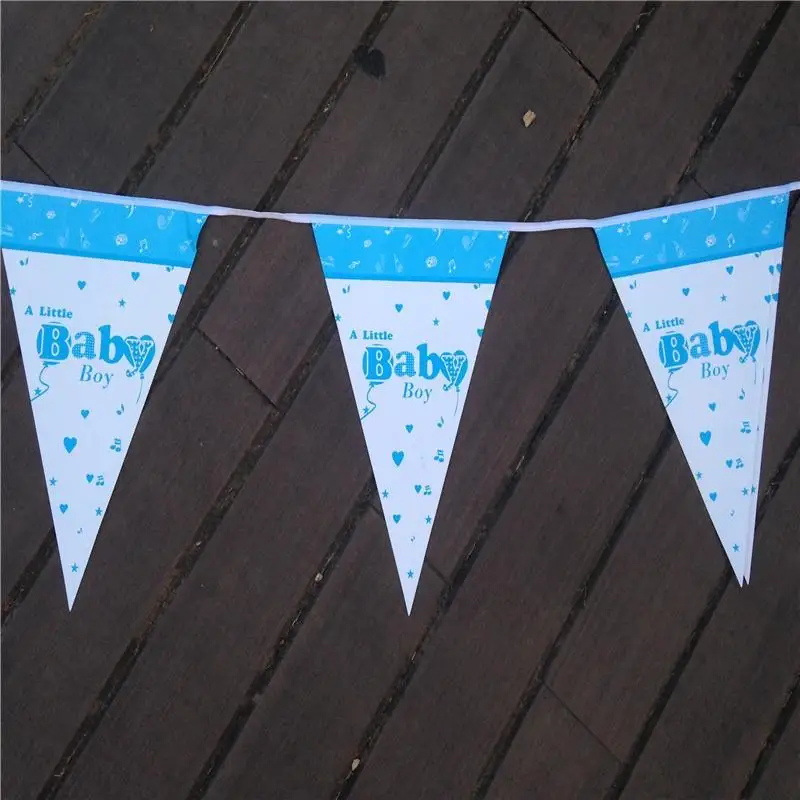 Комплект для вечеринки Baby Shower тематические праздничные бумажные флаги для новорожденных Для вечеринки в честь рождения ребенка вечерние свадебные украшения 10 шт./линия Бумага украшения праздничные
