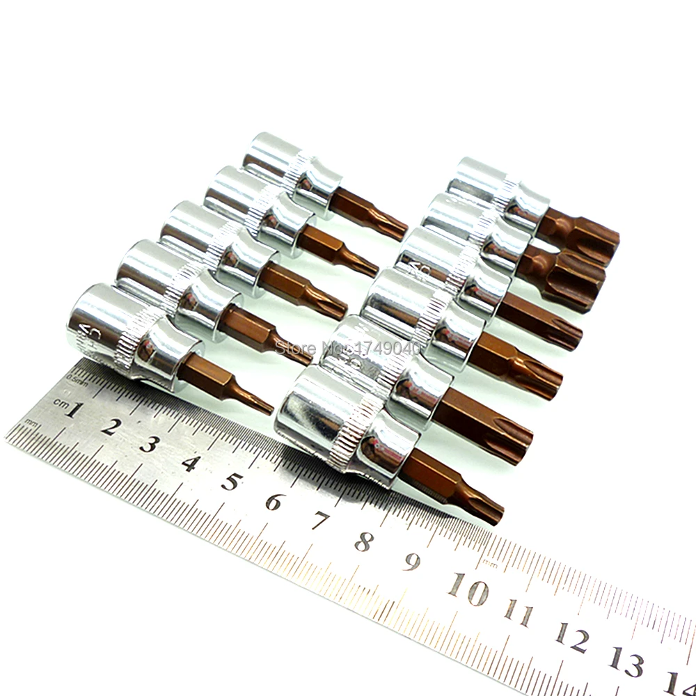 Набор торцевых Бит Torx Star 11 шт. 3/8 " Квадратный привод T10 T15 T20 T25 T27 T30 T40 T45 T50 T55 T60