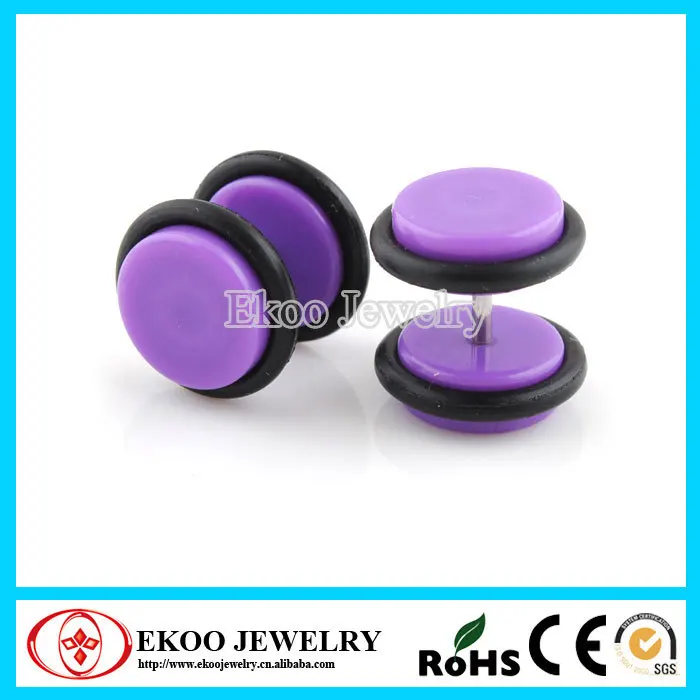 

Neon Color Cheater Plug with O-Rings Acrylic Fake Ear Plugs 4mm-12mm Lot of 30pcs Body Jewelry