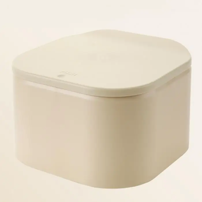 Desktop Mini Trash Can Press-on Waste Garbage Basket for Office Table@LS