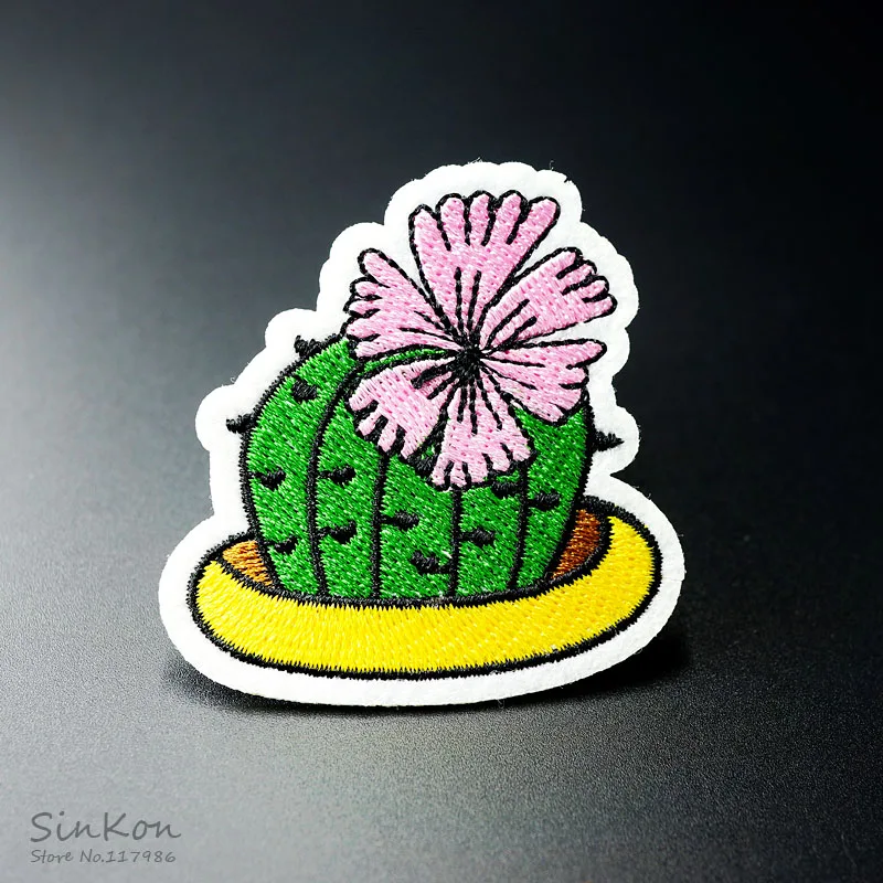 

Cactus Size:5.5x5.7cm DIY Patches Cloth Patch Embroidered Cute Badges Hippie Iron On Cartoon Patches For Clothes Sticker