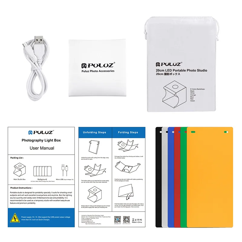 Мини складной лайтбокс Фотостудия софтбокс светодиодный свет мягкая коробка камера фото фон коробка освещение Палатка комплект Прямая