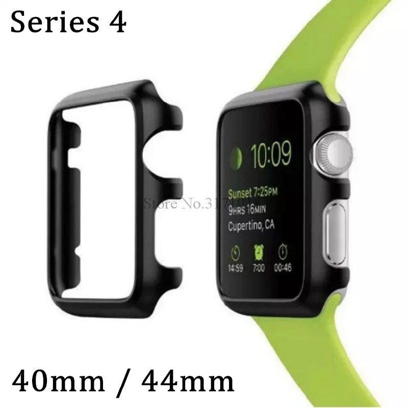 

Watch Band Accessories PC Frame Protective Case For Apple Watch Series 4 40mm 44mm 40 44 Luxury Cover Shell Perfect Match Bumper