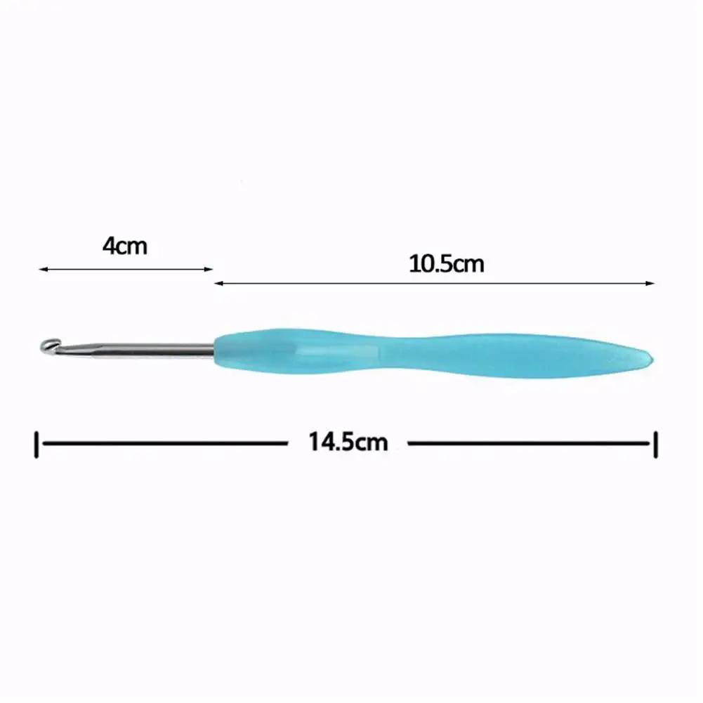 Ручка вязания крючком инструменты алюминиевый крючок головка Швейные аксессуары прозрачный цвет желе пластик жесткий Высокое качество