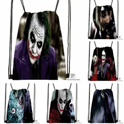 Custom Джокер Бэтмен Drawstring рюкзак сумка милый рюкзак детский Ранец (черный Назад) 31x40 см #180531-04-28