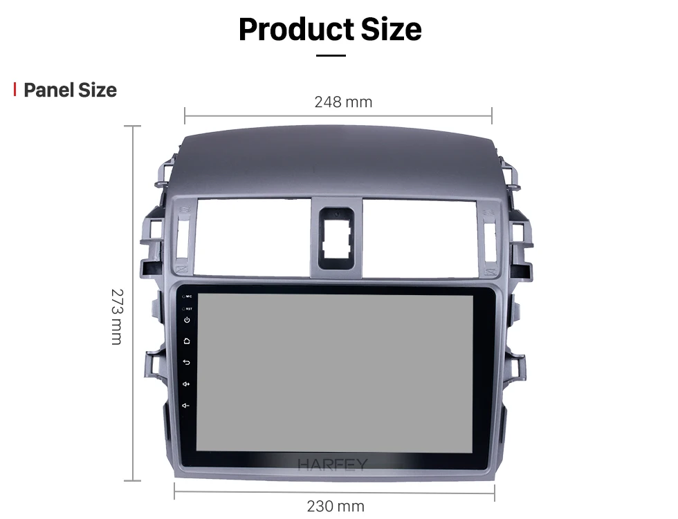 Discount Harfey Android 8.1/7.1  9" 2 Din Car Radio Quad Core GPS Navigation Headunit Player For 2007 2008 2009 2010 Toyota OLD Corolla 15