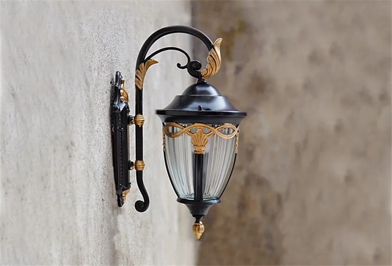 Alumínio à Prova Iluminação para Varanda Luz de Parede ao ar Europeu Retro Jardim Livre Dwaterproof Água Led Arandela Corredor Luminária 4 Europeu retro jardim luz de parede ao