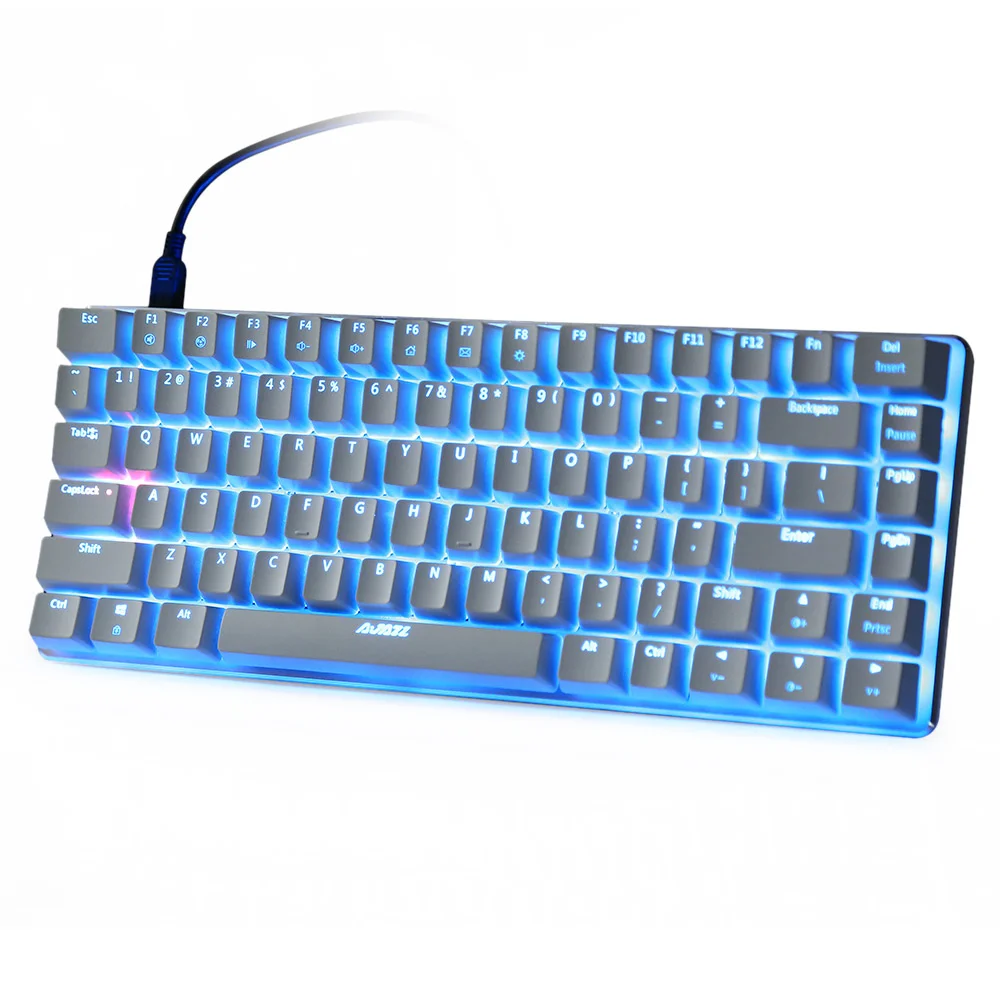 Ajazz AK33 синий переключатель Подсветка Mechaincal Gaming Keyboard 82 ключи|Клавиатуры| |