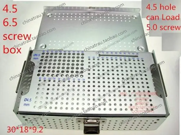 Медицинский ортопедический инструмент фиксирующий винт пластина коробка для стерилизации Cortical cancellous винт место для хранения лоток болт депозит чехол - Цвет: 4.5 6.5 box