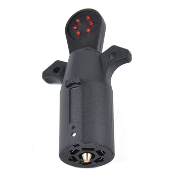 

Car Circuit Tester 7-Way Blade Trailer Light Wiring Circuit Tester Round Adapter Pin Plug RV Car Accessories High Quality