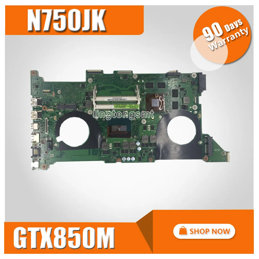 N750JK материнская плата REV3.0 GTX850M 2 ГБ + процессор i7 для For Asus N750J N750JV Материнская