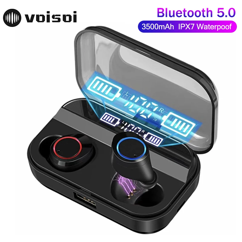 

X11 TWS 5.0 Bluetooth Wireless Earphones Power Display Touch Control Sport Waterproof Earbuds Headset With 3500mAh Charging Box