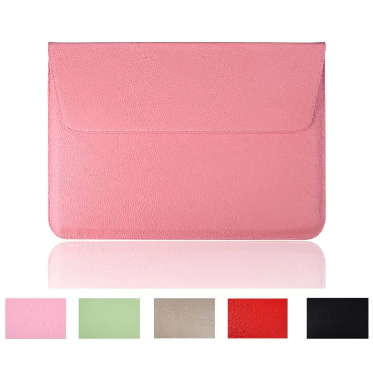 NEW Litchi textture PU Leather Case For Apple macbook Air 11 Air 13 Pro 13 Pro retina 15 laptop bag