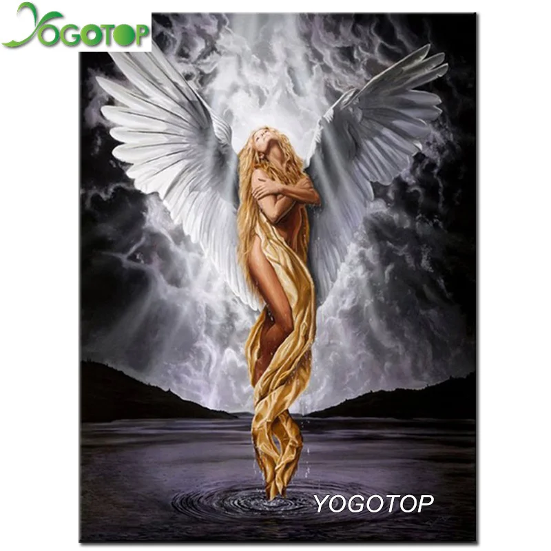 

YOGOTOP DIY Diamond Painting Cross Stitch Needlework 5D Square Mosaic Diamond Embroidery angel Pattern Hobbies & Crafts ZB820