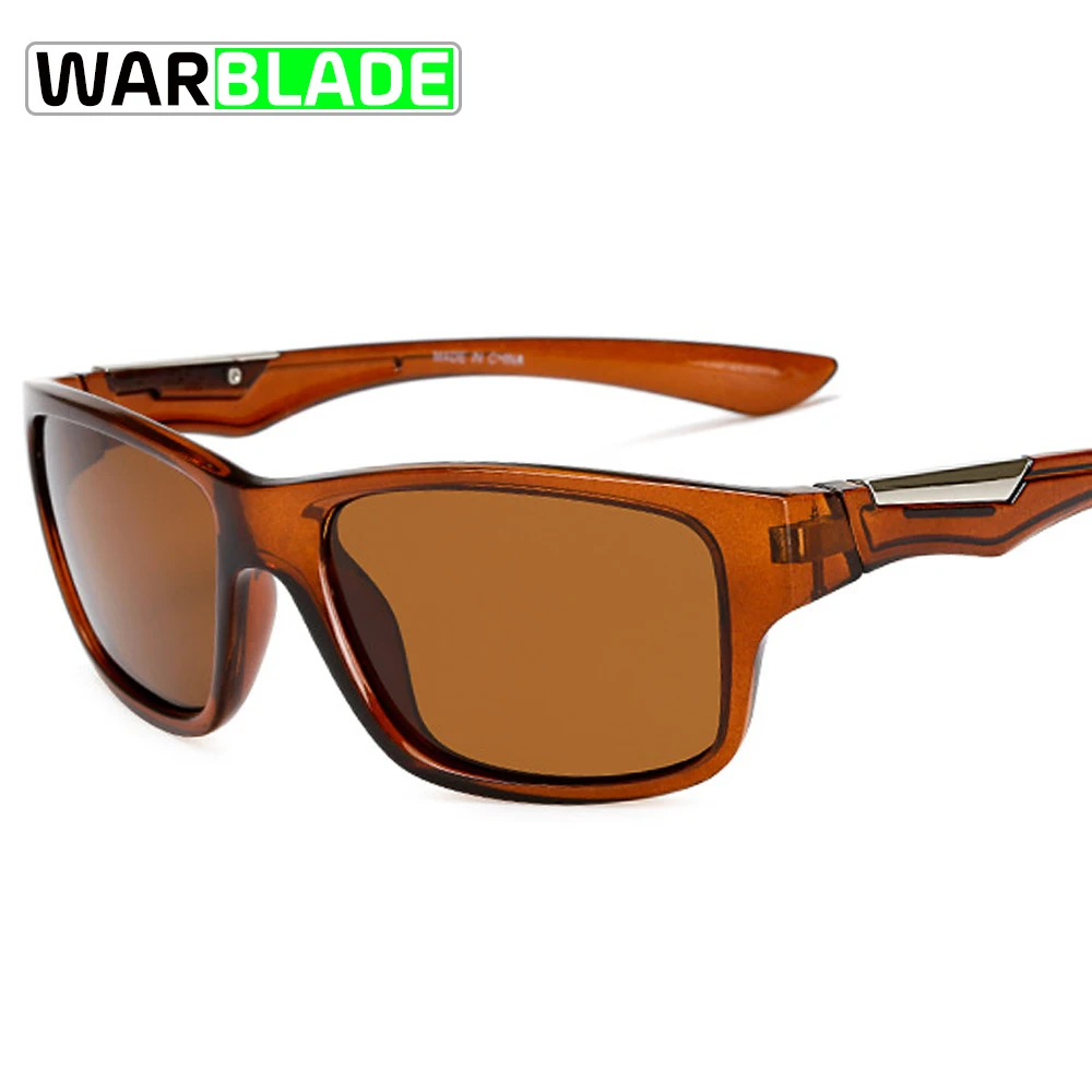 WarBLade поляризационные очки для вождения, велосипедные очки, UV400, очки, очки для езды на велосипеде - Цвет: brown lens