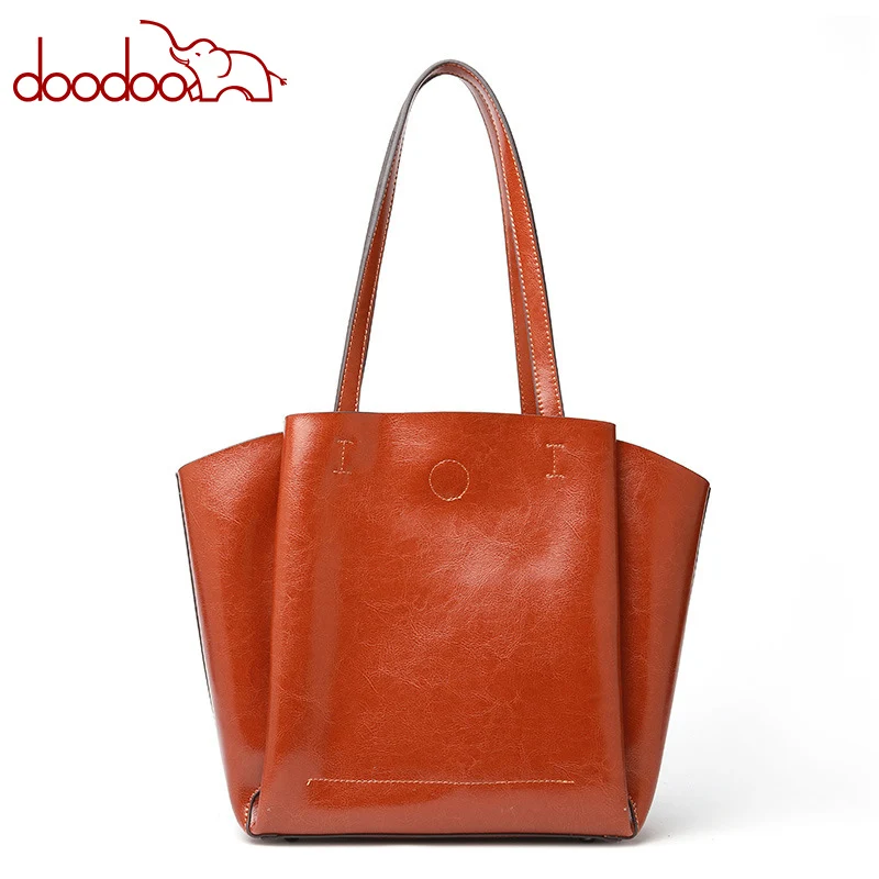 

2018 New European And American Fashion Leather Tote Handbag Large Capacity Bag Shoulder Solid Color Soft Bag