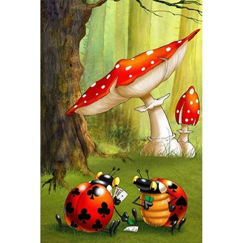 

Diamond Painting Ladybug Forest full round/square drill Mosaic DIY Diamond Painting Cross Stitch Embroidery Home Decor Craft