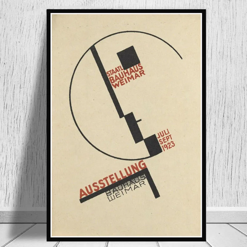 Bauhaus Ausstellung 1923 Weimer выставочный плакат, настенная художественная картина, плакаты и принты, холст, живопись для комнаты, домашний декор - Цвет: 0013