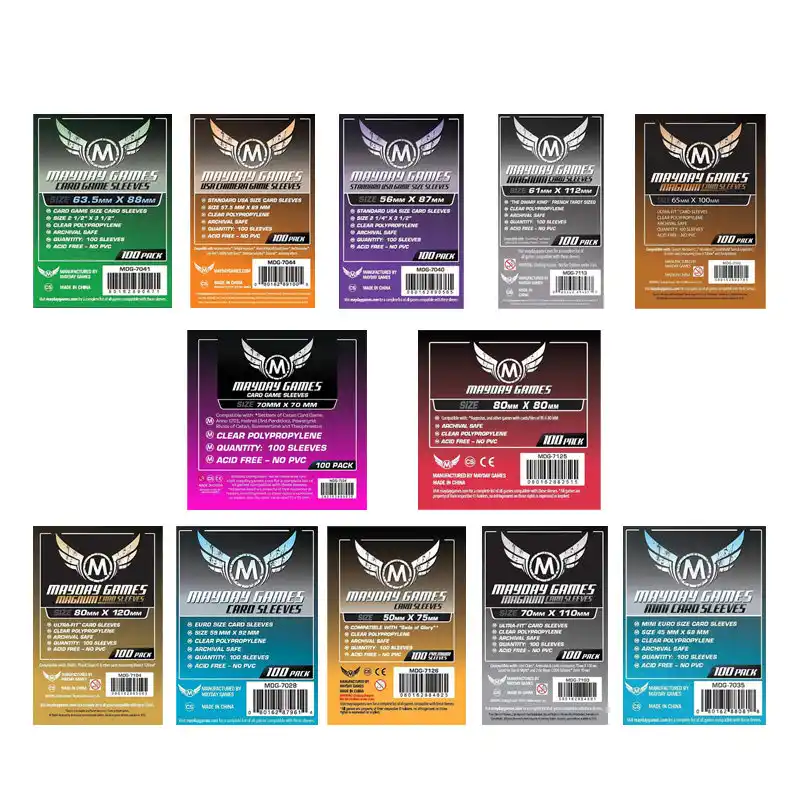 100 スリーブボードゲームメーデーカードゲームスリーブプロテクター保護クリアカードスリーブ Board Games Aliexpress