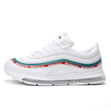 Nike Air Max 97 Weiß Rot Kugel Männer Laufschuhe Air Kissen Freizeit Zeit Schuhe Bequeme Sport Turnschuhe #921733 102 Nike Air Max 97 Weiß Rot Kugel Männer Laufschuhe Air Kissen Freizeit Zeit Schuhe Bequeme Sport Turnschuhe #921733 102