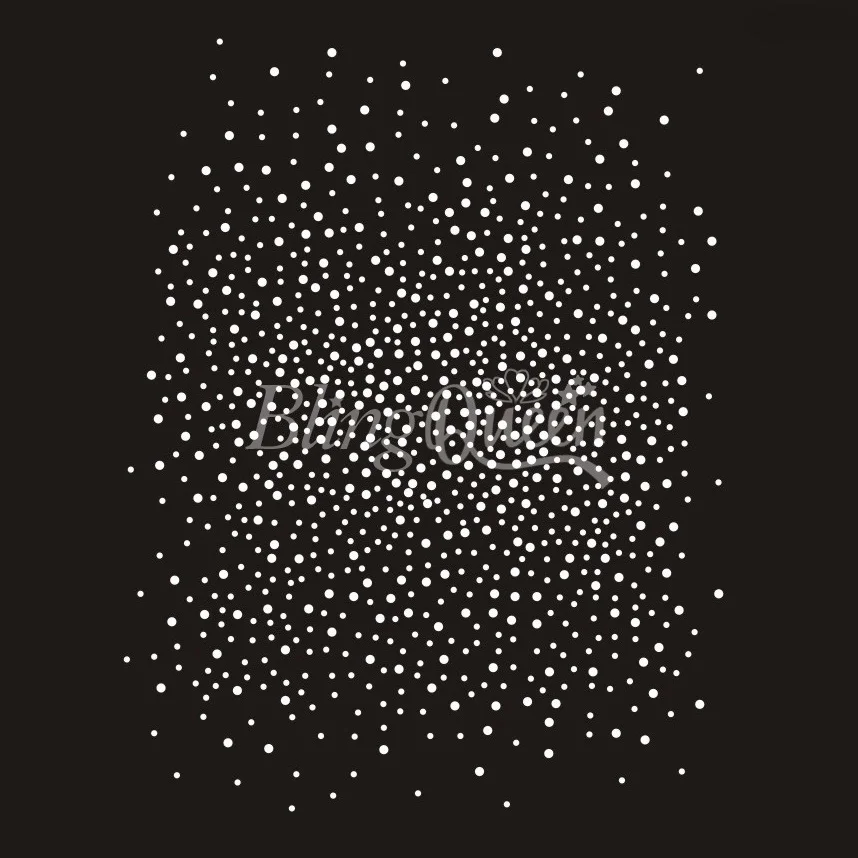 BlingQueen 25PCS/LOT Iron on Scattered Rhinestone Transfer Crystal