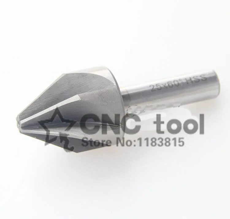 1pcs 6mm 50mm 60 Degree HSS Chamfer Cutter Chamfering Drilling Mill