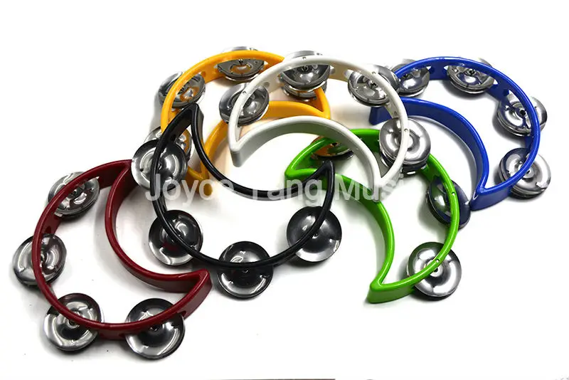 Alice Moon Shape Tambourine Percussion Handbell Ring Children Baby Kids Tambourine