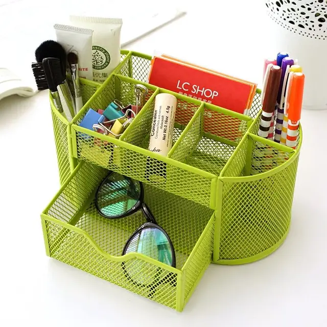 New Metal Desktop Storage Box Organiser Drawer Pen Card Office New Metal Desktop Storage Box Organiser Drawer Pen Card Office Stationery Holder Home House Bathroom Desk
