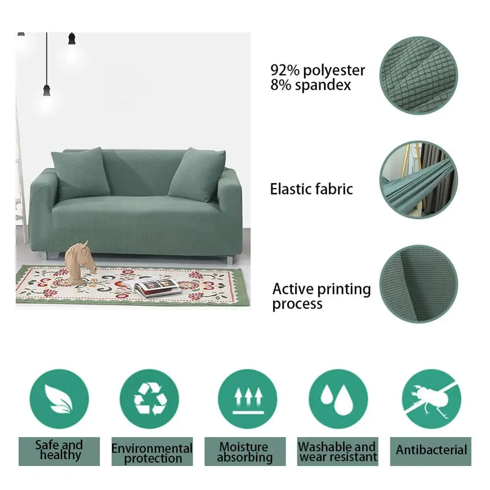 Covers Sofas Elastic Solid Color Covers For Living Room Armchairs Stretch Covers For Sofas 2 and 3 Seats SA47006