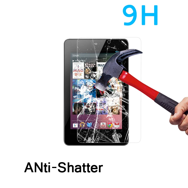 9H Real tempered glass For GOOGLE NEXUS 7 first generation 7.0" Anti-shatter LCD Screen Protector Film with safe package | Компьютеры