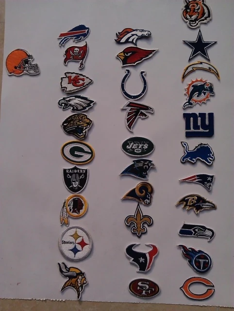 32pcs/lot N Fl National Football League Club Team Logo Iron On