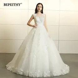 Vestido De Noiva бальное платье свадебное платье с открытой спиной Sexy рукава кружево Свадебные платья 2019 новый дизайн суд поезд Свадебные платья