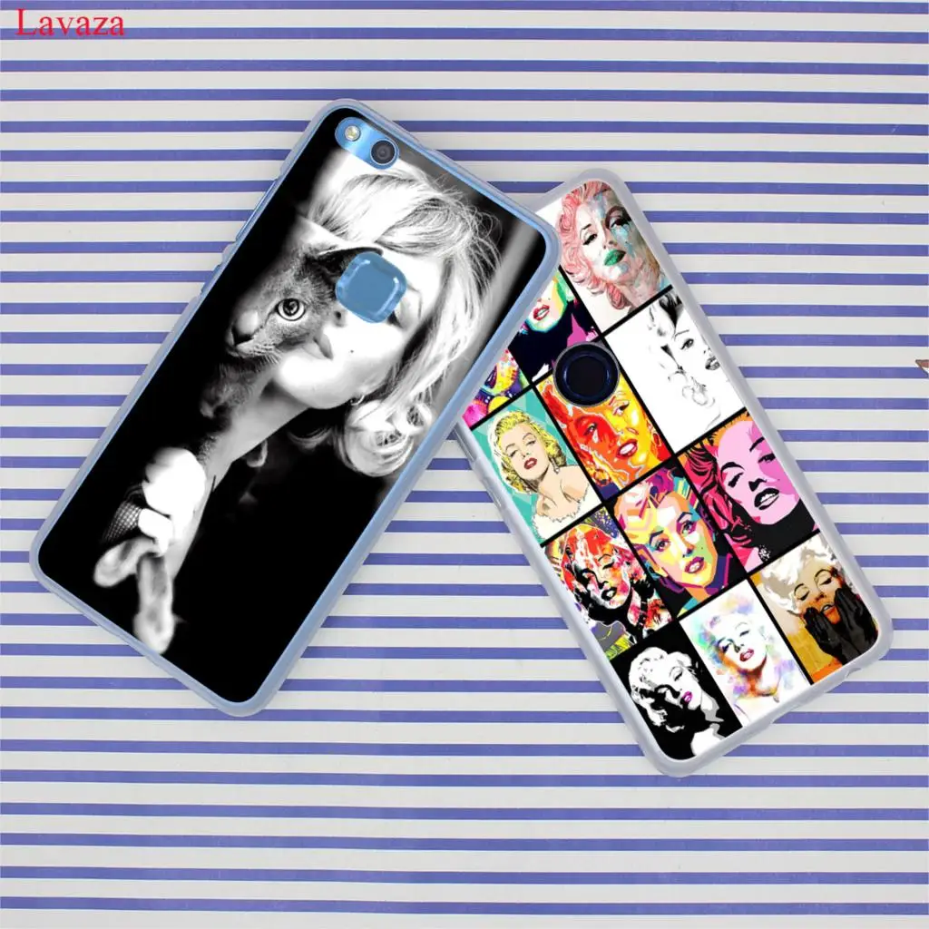 Жесткий чехол Lavaza Marilyn Monroe с кошкой для Huawei Y9 Y7 Prime 2018 2019 Honor 20 10 8 8A 8X 9X 9 Lite 7C 7X 7A Pro|monroe