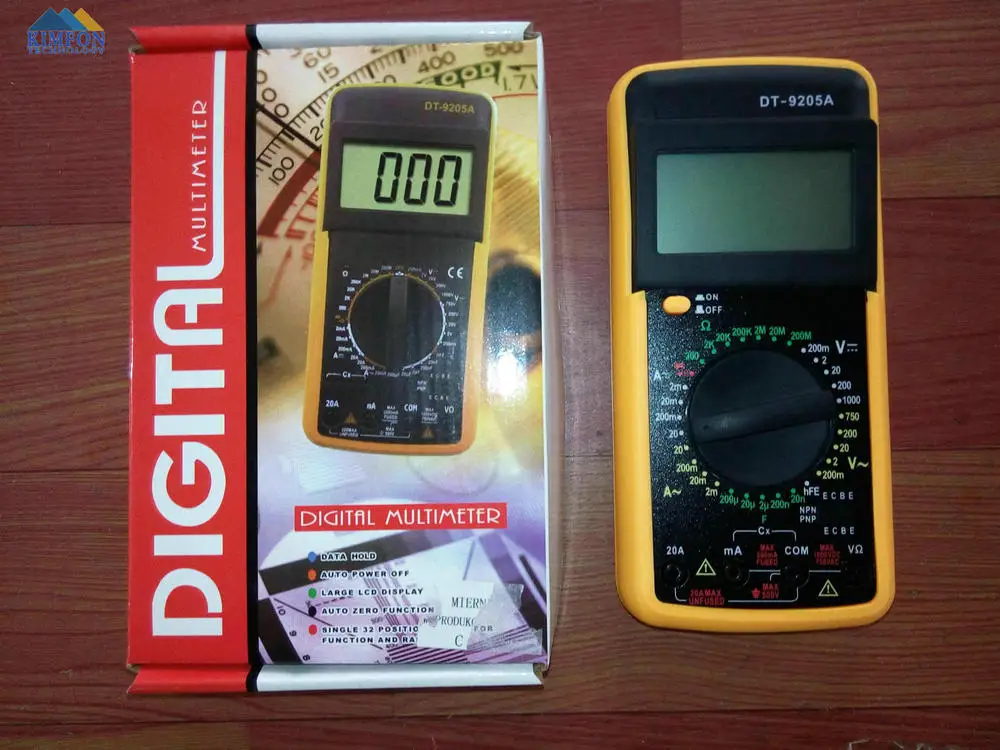 120pcs/lot Digital Lcd Automatic Range Multimeter Ohmmeter Amp Meter