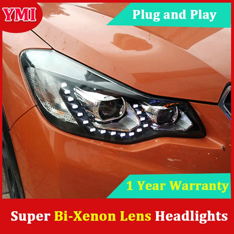 YMI Car Head Lamp For Subaru XV 2012 2015 Headlights LED XV Headlight