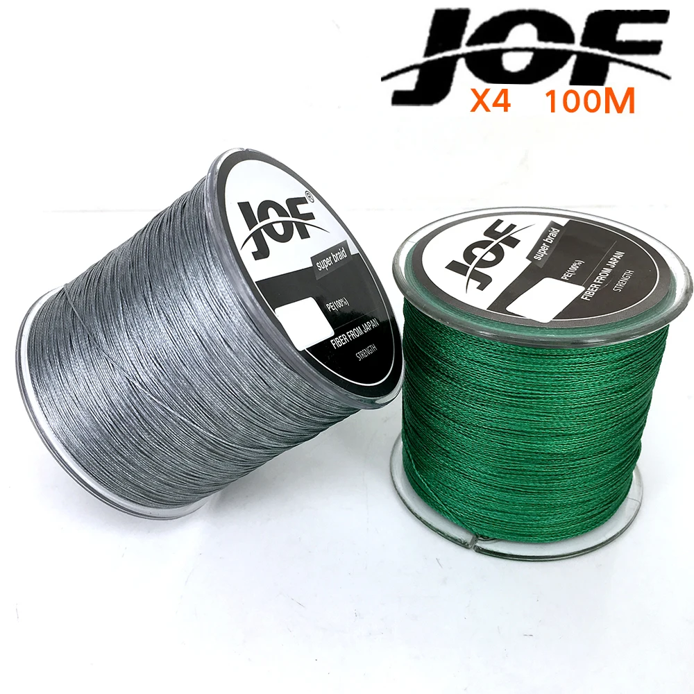 JOF 100m Braided Multifilament Super Power PE Fishing Line Rope The