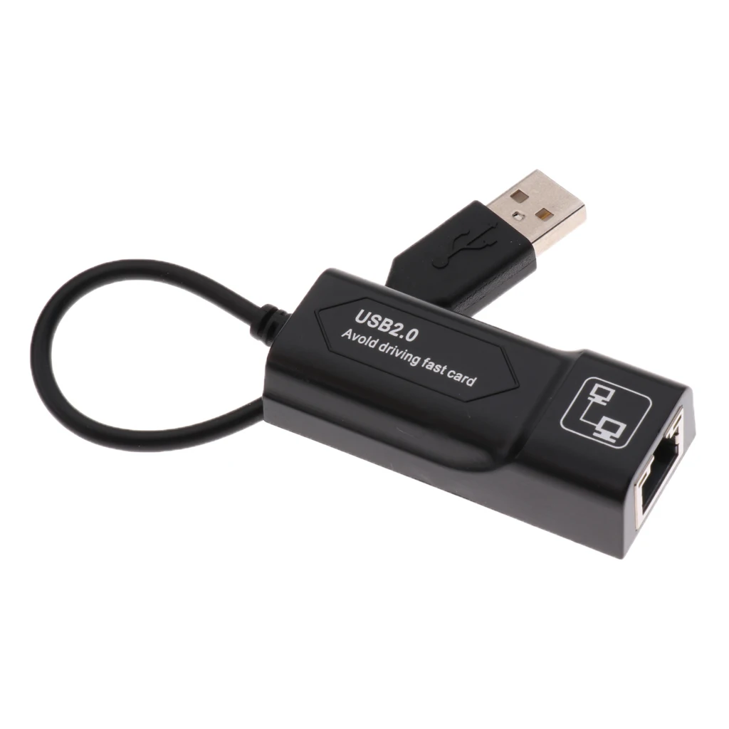 80MA/5V Ethernet Adapter for USB to RJ45 Port 10/100Mbps USB 2.0