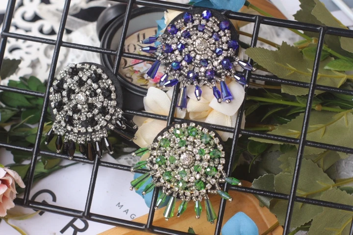 

beautiful Tassels Rhinestone Bead Patch for Clothing Sewing on Beading Applique Clothes Shoes Bags Decoration Patch DIY Apparel
