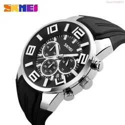 SKMEI Топ Элитный бренд повседневные часы для мужчин модные повседневное наручные водонепроница спортивные часы Relogio Masculino 9128