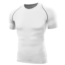 Горячая уличные мужские спортивные колготки эластичные быстросохнущие компрессионные футболки с короткими рукавами баскетбольные тренировочные топы для бега
