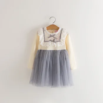 

Kids Girls Dress Tulle Lace Bow Party Dresses Baby Girl TuTu Princess Dress Babies Korean Style Dress Kids clothing