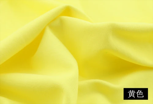 Yellow 40S хлопок стрейч трикотажная махровая ткань летний свитер футболка толстовка ткань - Цвет: Yellow